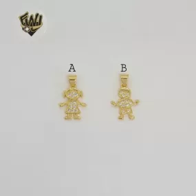 (1-2108) Gold Laminate - Zircon Kids Pendants - BGO