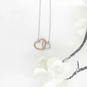 10k Gold Double Heart Necklace