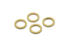 12mm Circle Connectors - 25 Raw Brass Circle Connectors (12x1.5mm) N0440