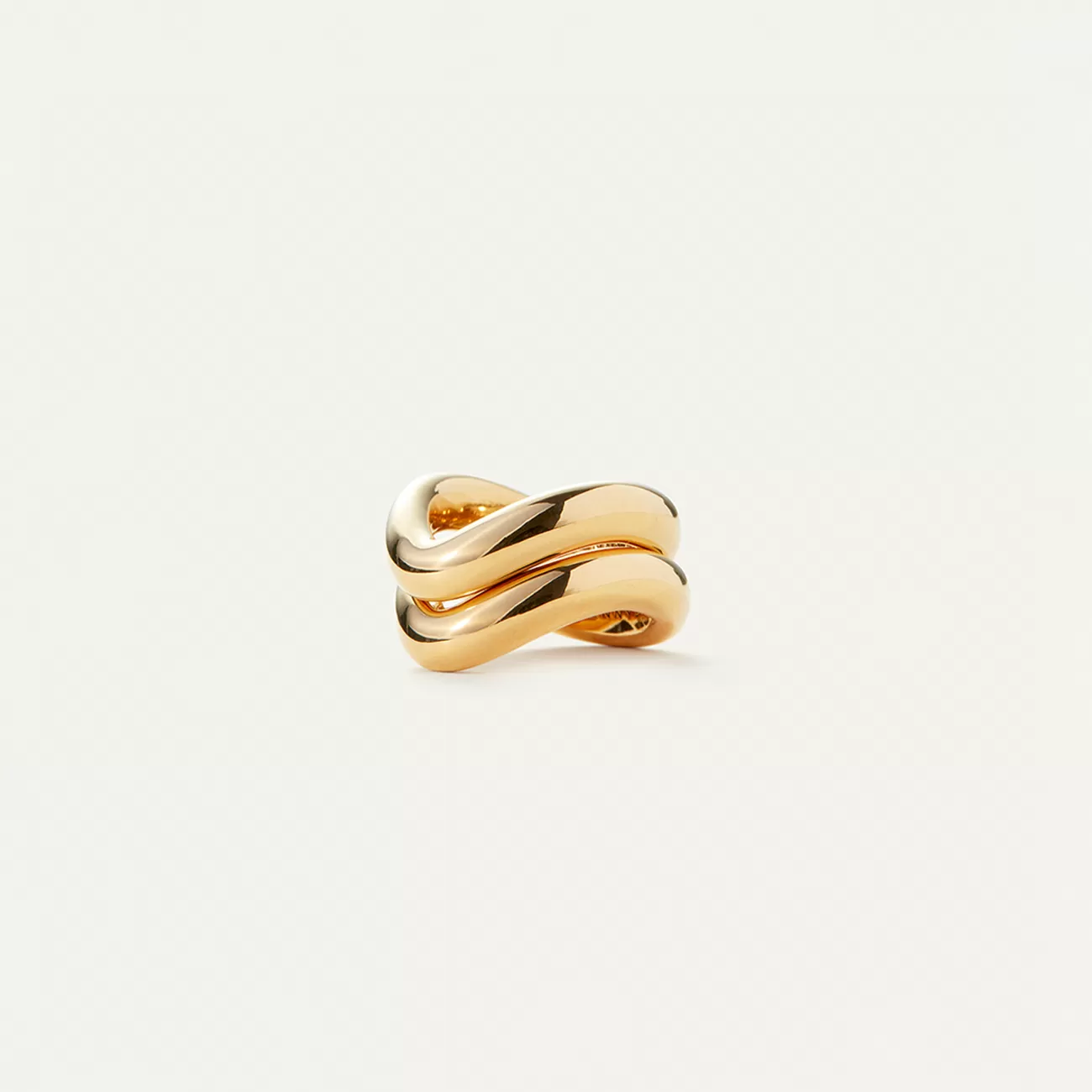 14K Gold Stackable Ola Ring Set of 2