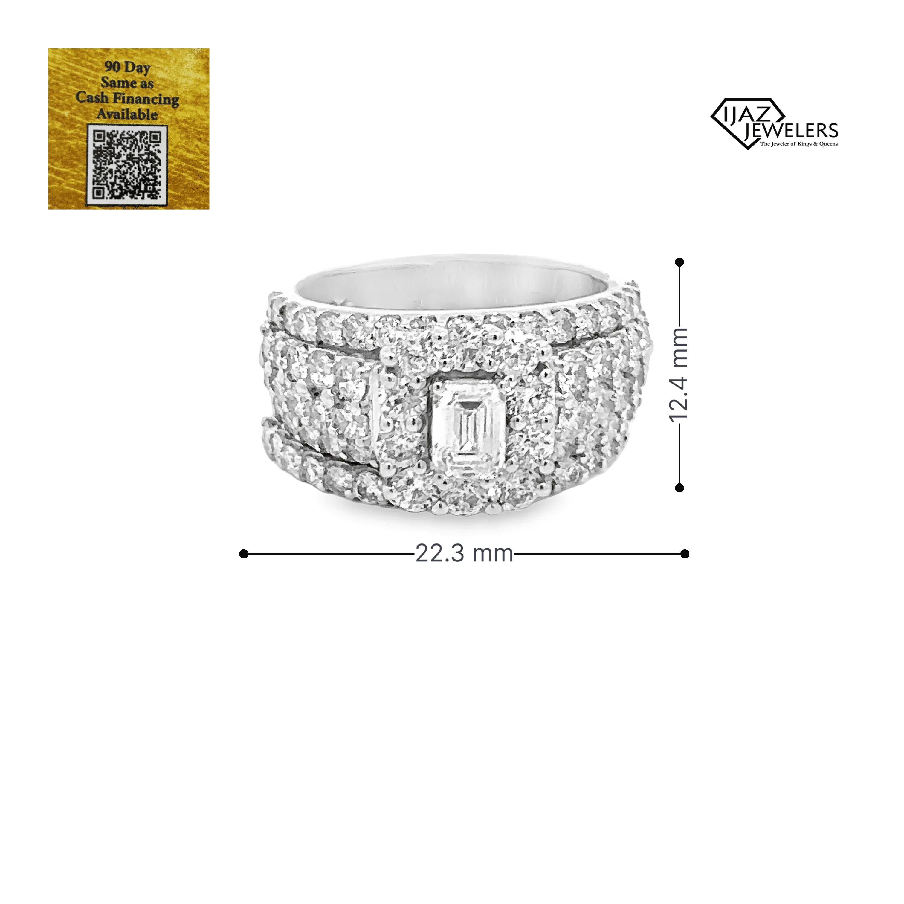 14K White Gold 4.05 CTW Diamond Ladies Wedding Set