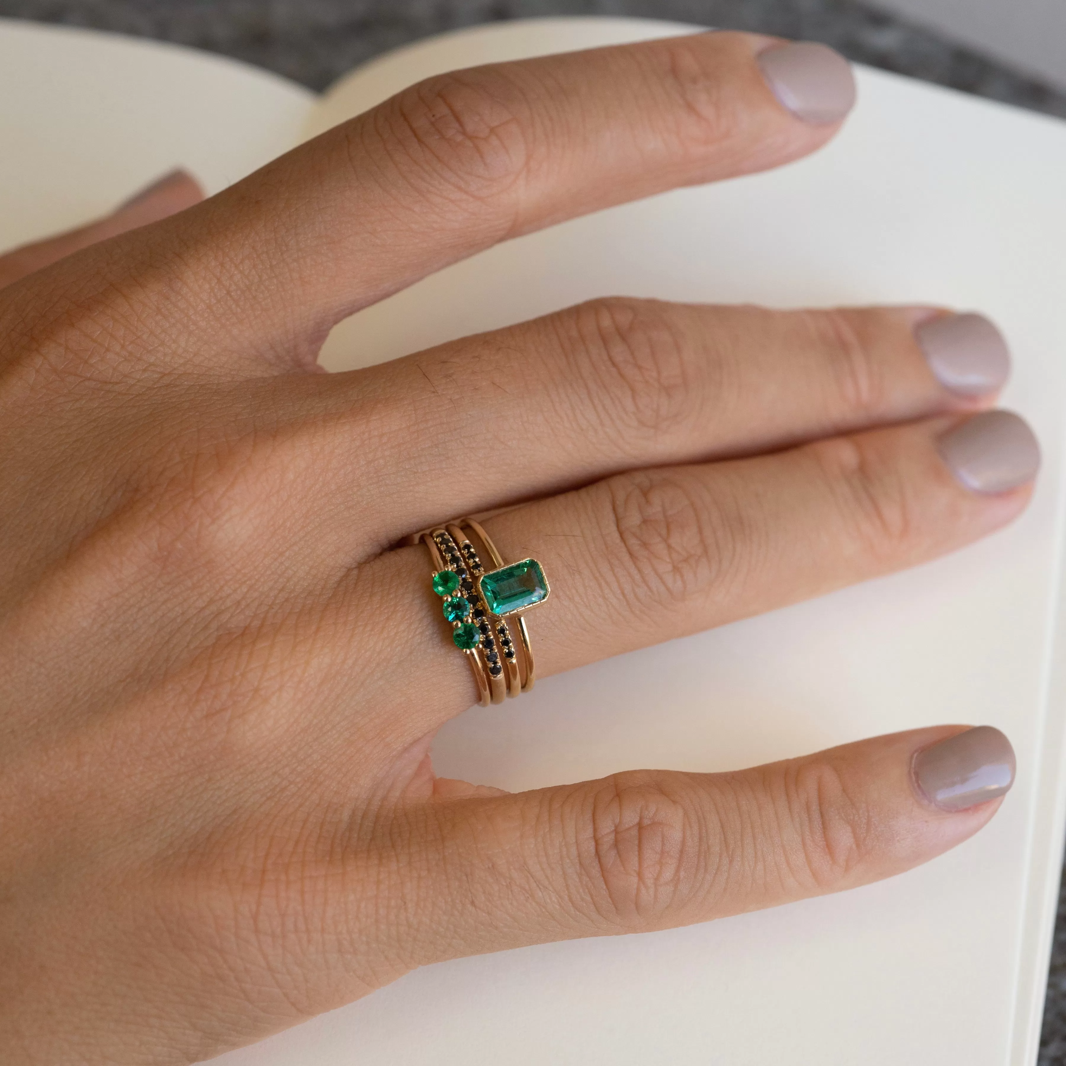 3S Emerald Ring