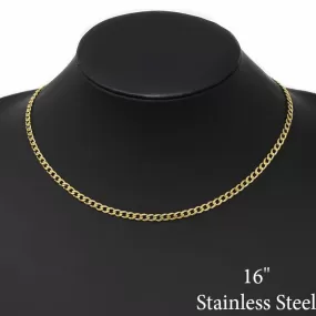 4 MM Curb Chain Stainless Steel Necklace