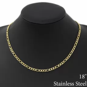 4 MM Figaro Chain Stainless Steel Necklace