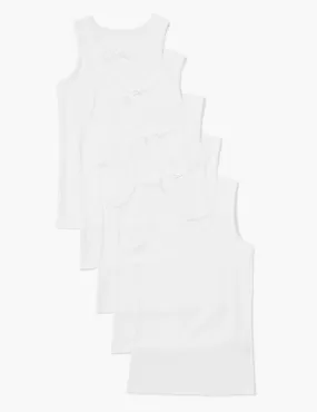 5 Pack Pure Cotton Vests