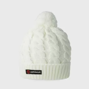 Airwalk Unisex Cable Knit Beanie White _ 181399 _ White