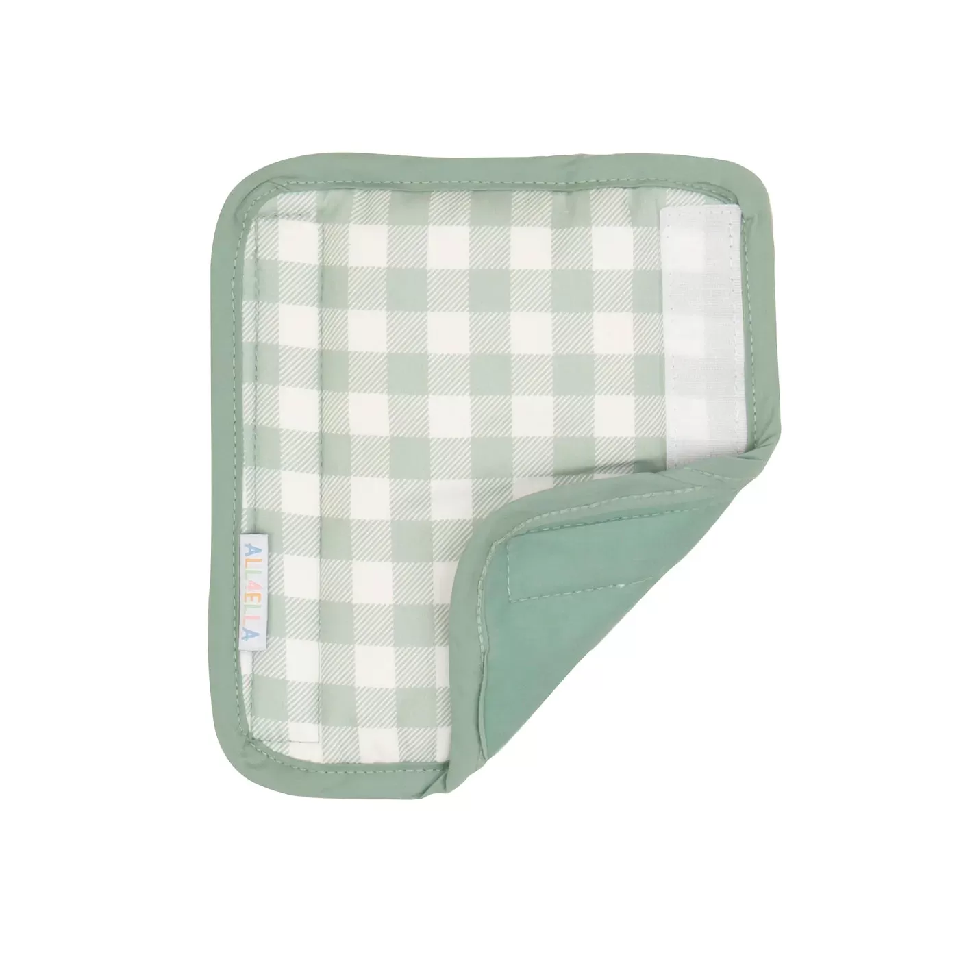 All 4 Ella - Reversible Harness Covers & Pram Pegs - Gingham Sage