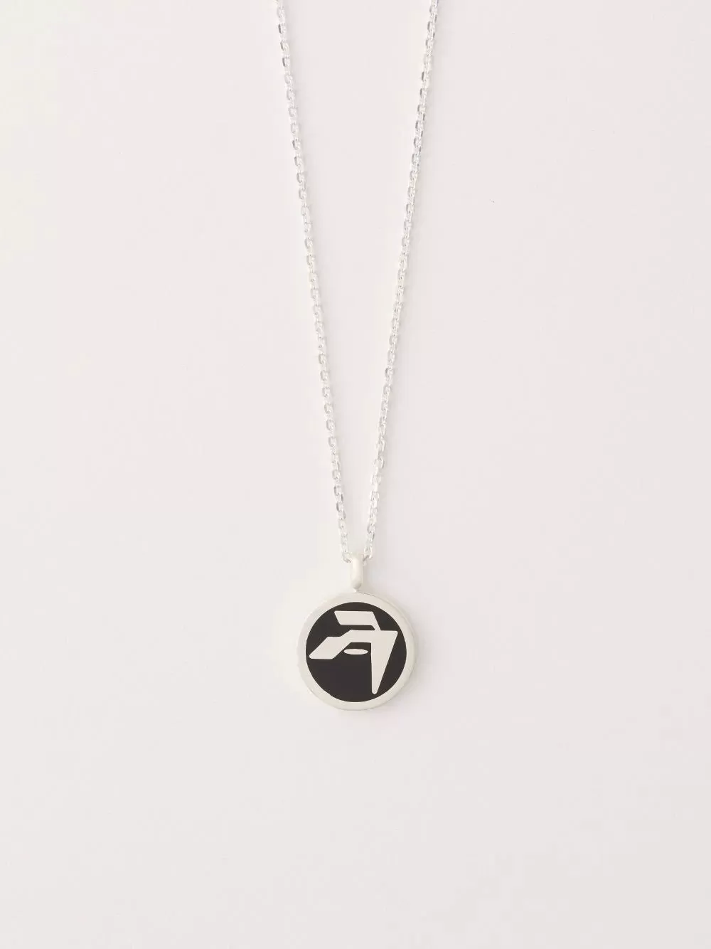 AMBUSH Epoxy Amblem Charm Necklace - Silver