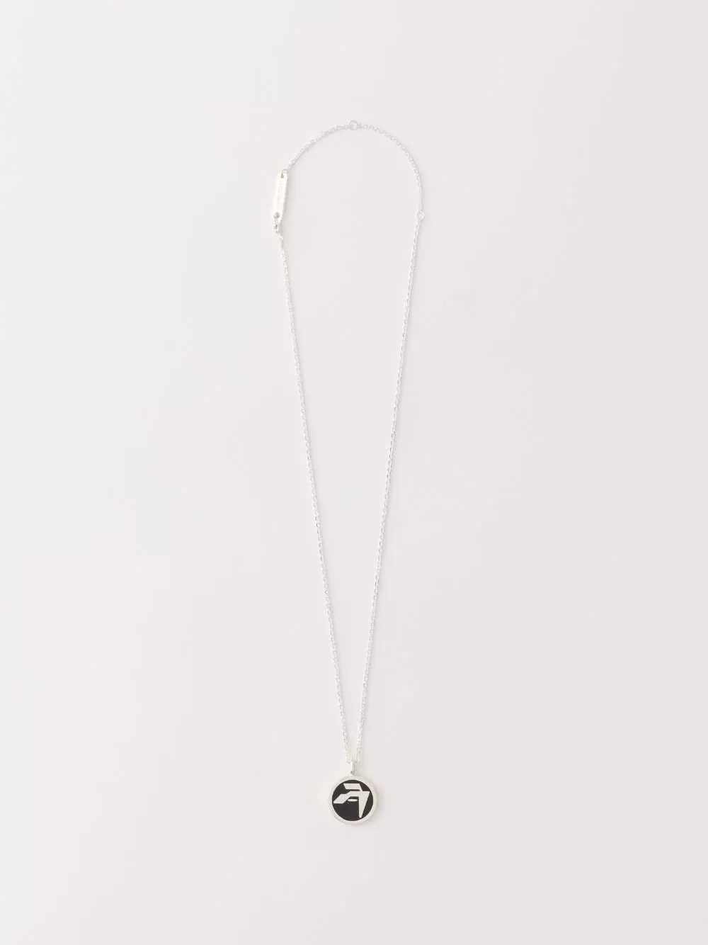 AMBUSH Epoxy Amblem Charm Necklace - Silver