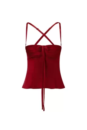 AMIRA CHERRY RED BUSTIER