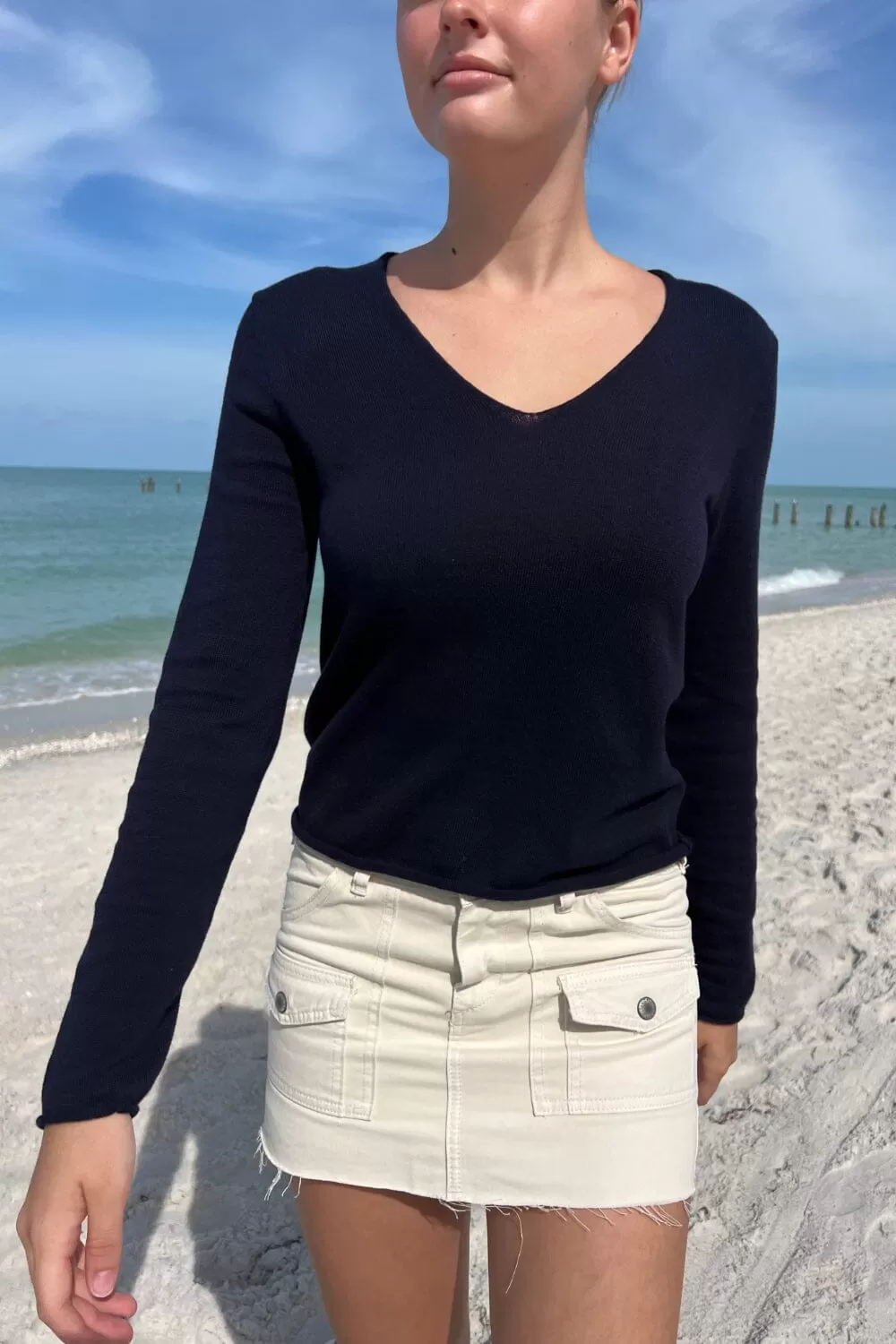 Andi V-Neck Cotton Sweater