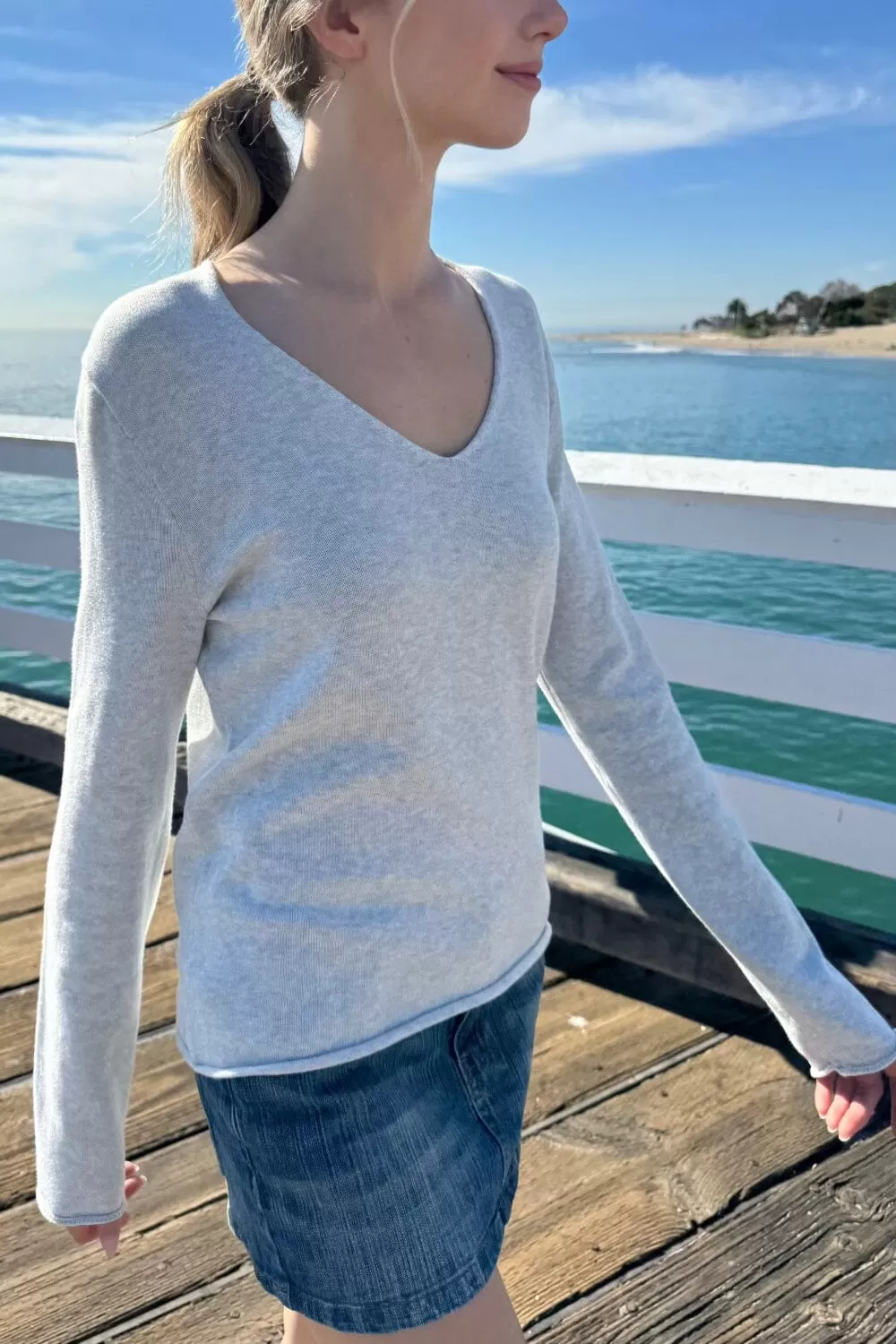 Andi V-Neck Cotton Sweater