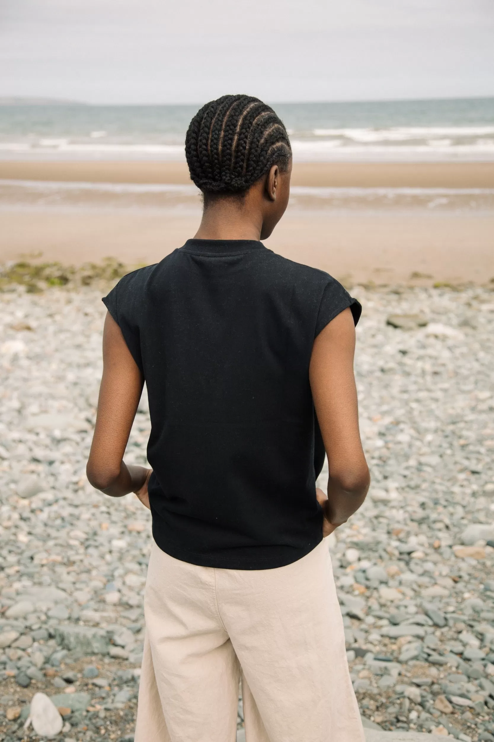 Aukai Organic Cotton Top in Black