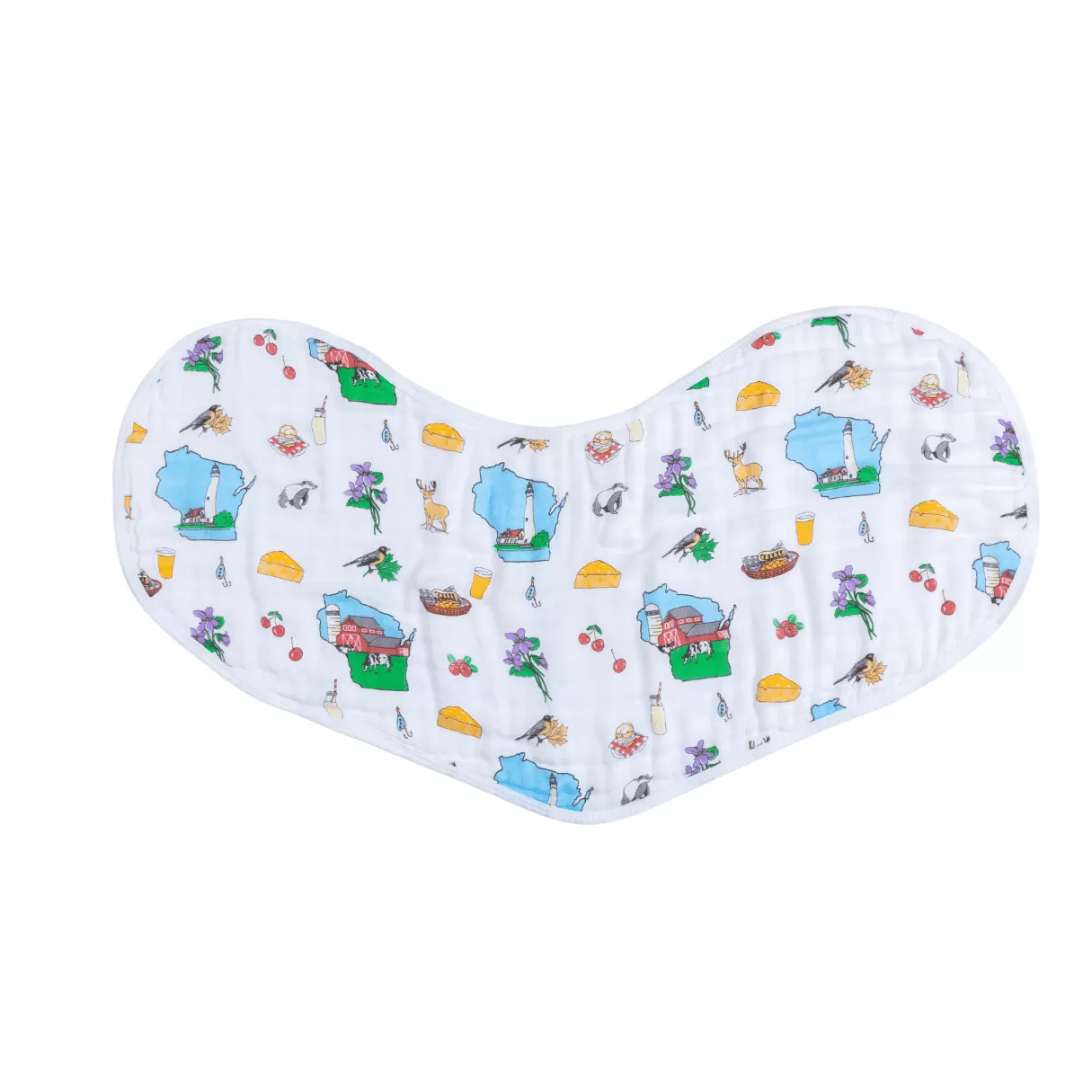 Baby Burp Cloth & Bib Combo: Wisconsin