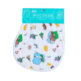 Baby Burp Cloth & Bib Combo: Wisconsin