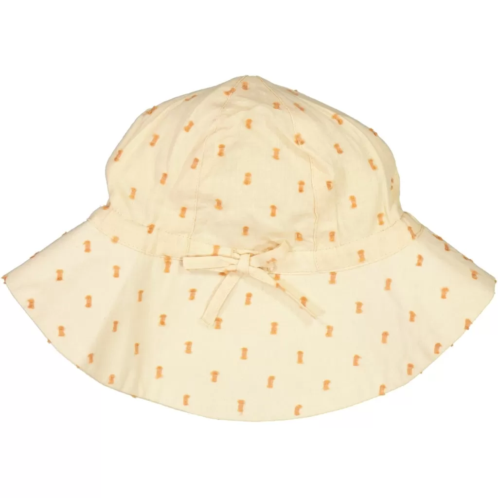 Baby Girl Sun Hat - sandstone dot