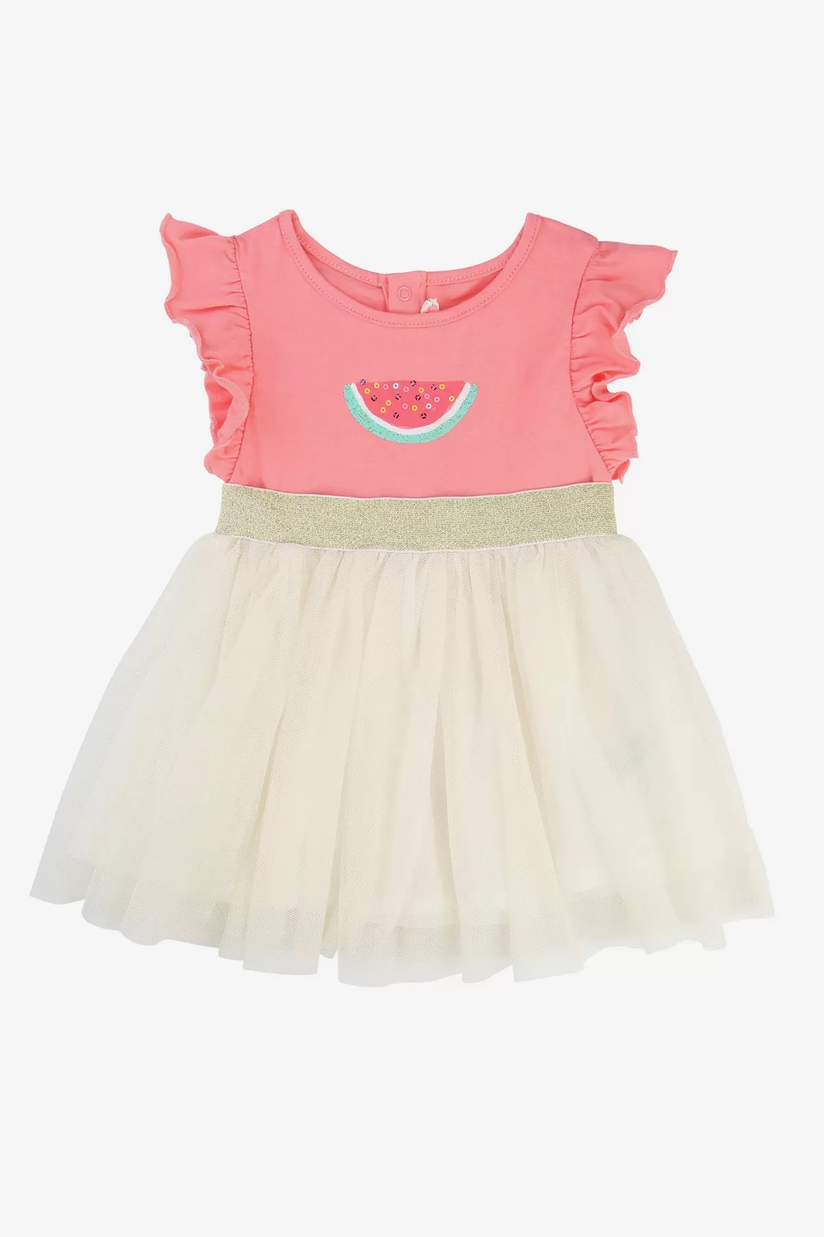 Billieblush Watermelon Ruffle Dress (Size 12M left)