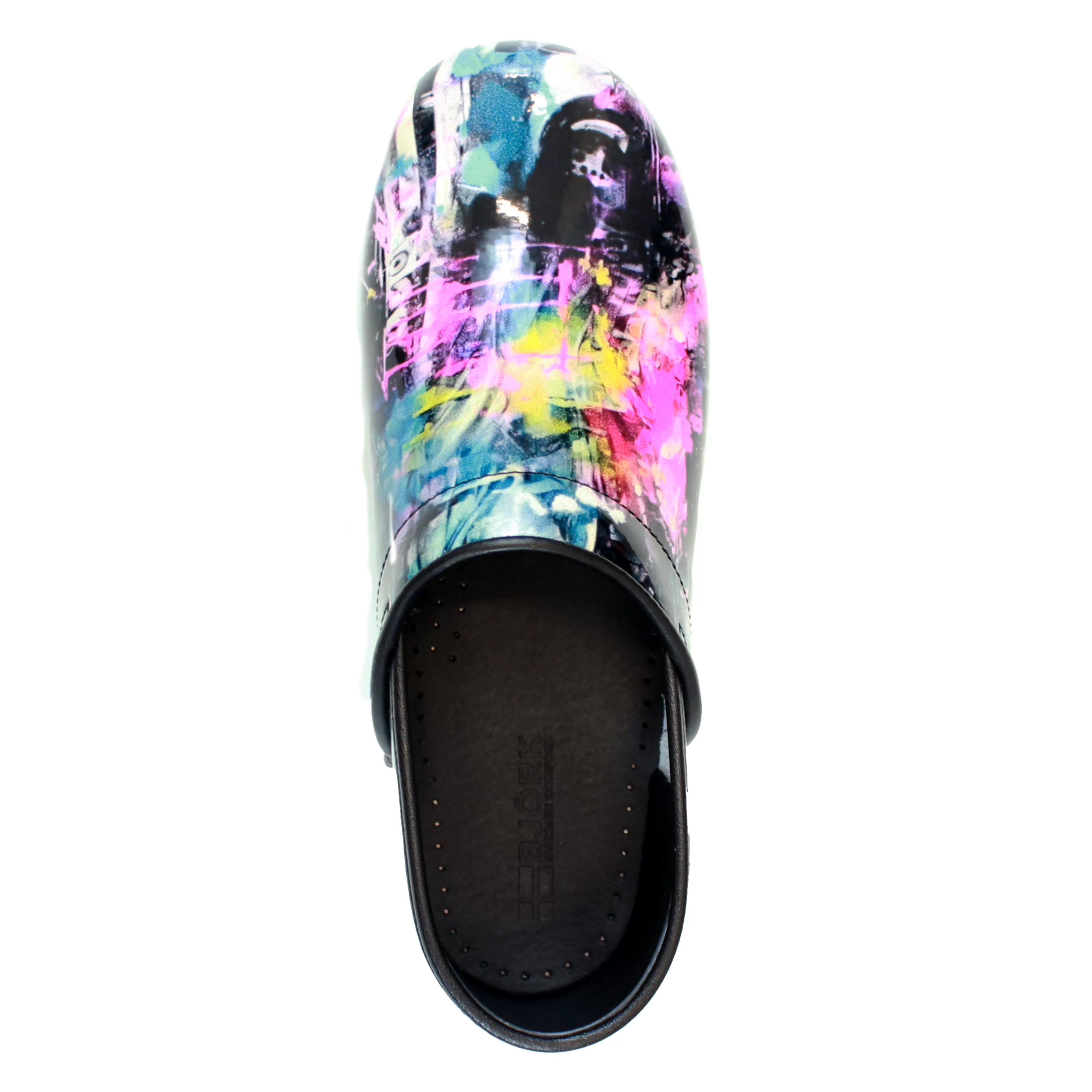 BJORK PROFESSIONAL Graffiti II Printed Leather Clogs