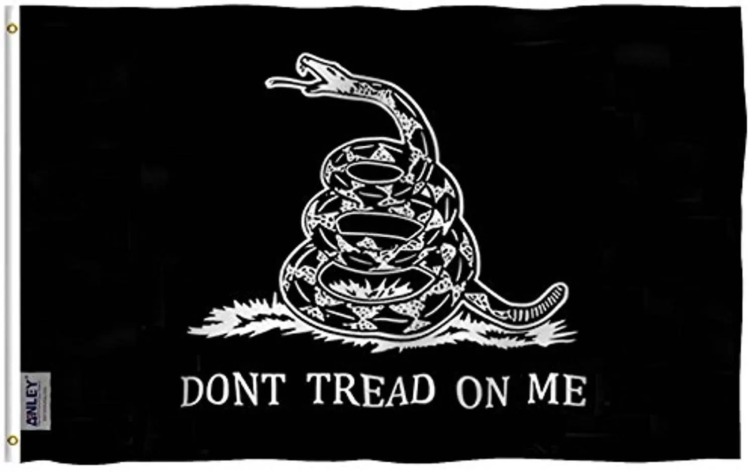 Black Don't Tread On Me Gadsden Flag Polyester Flag