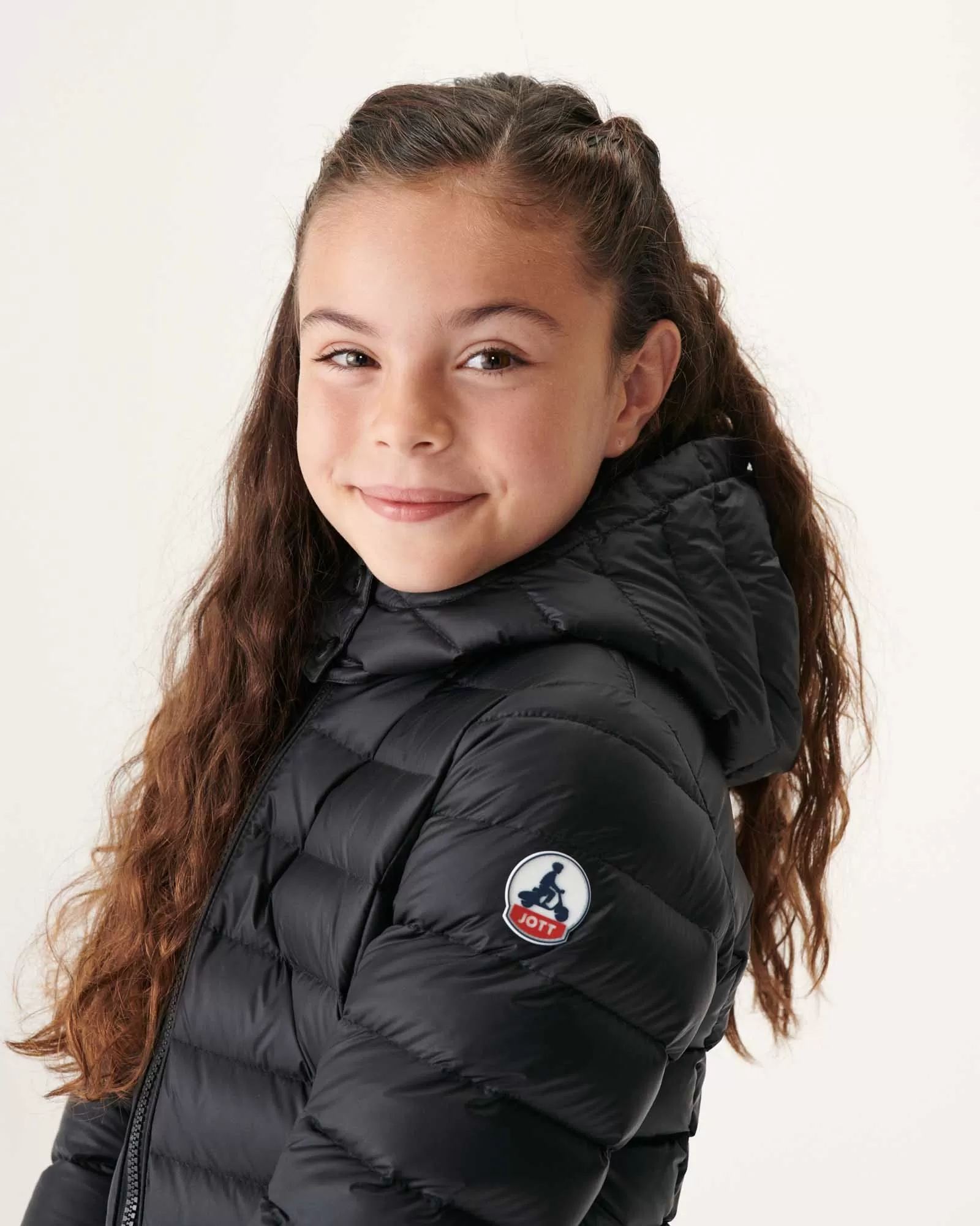 Black Hooded Down Jacket Opale