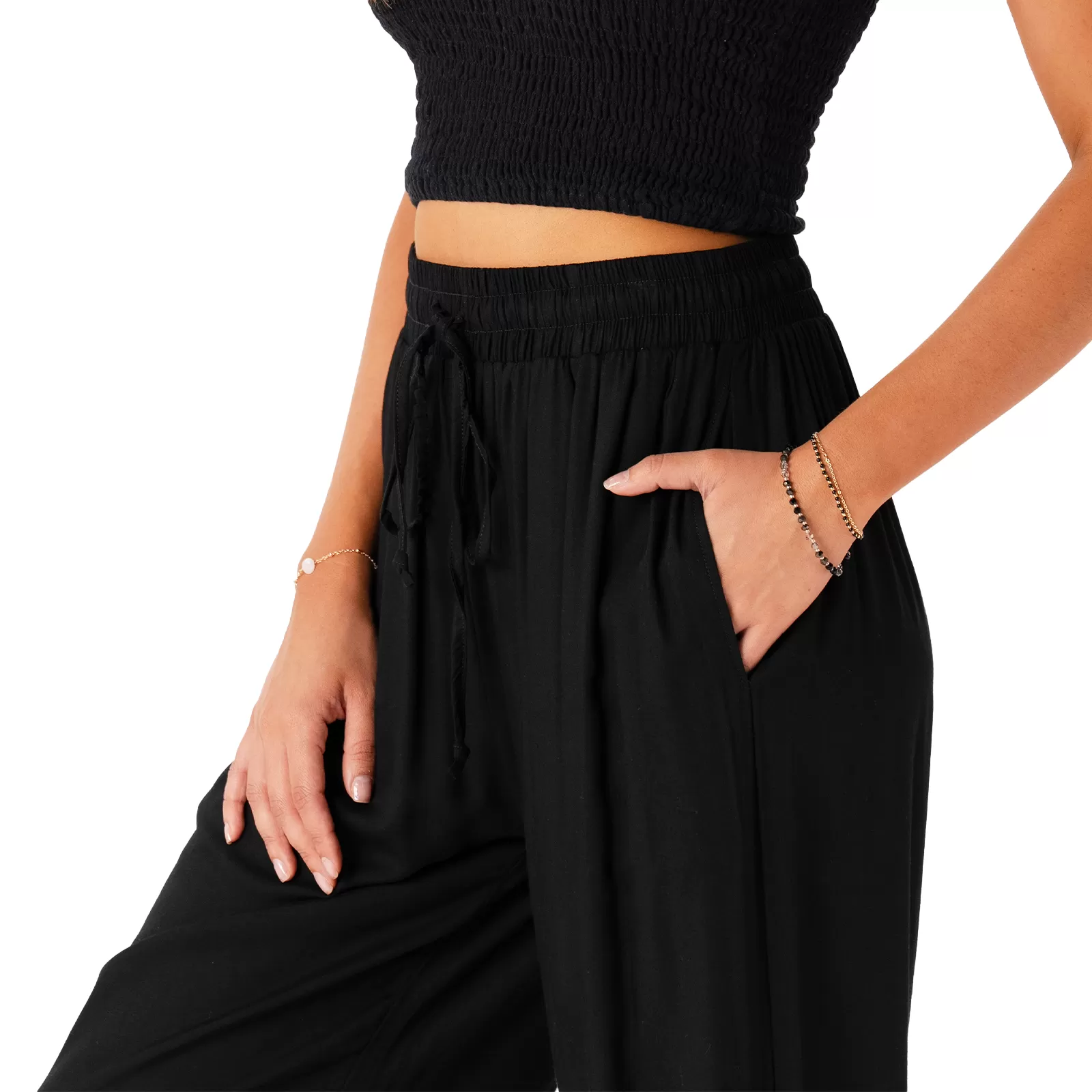 Black Jogger Harem Pants