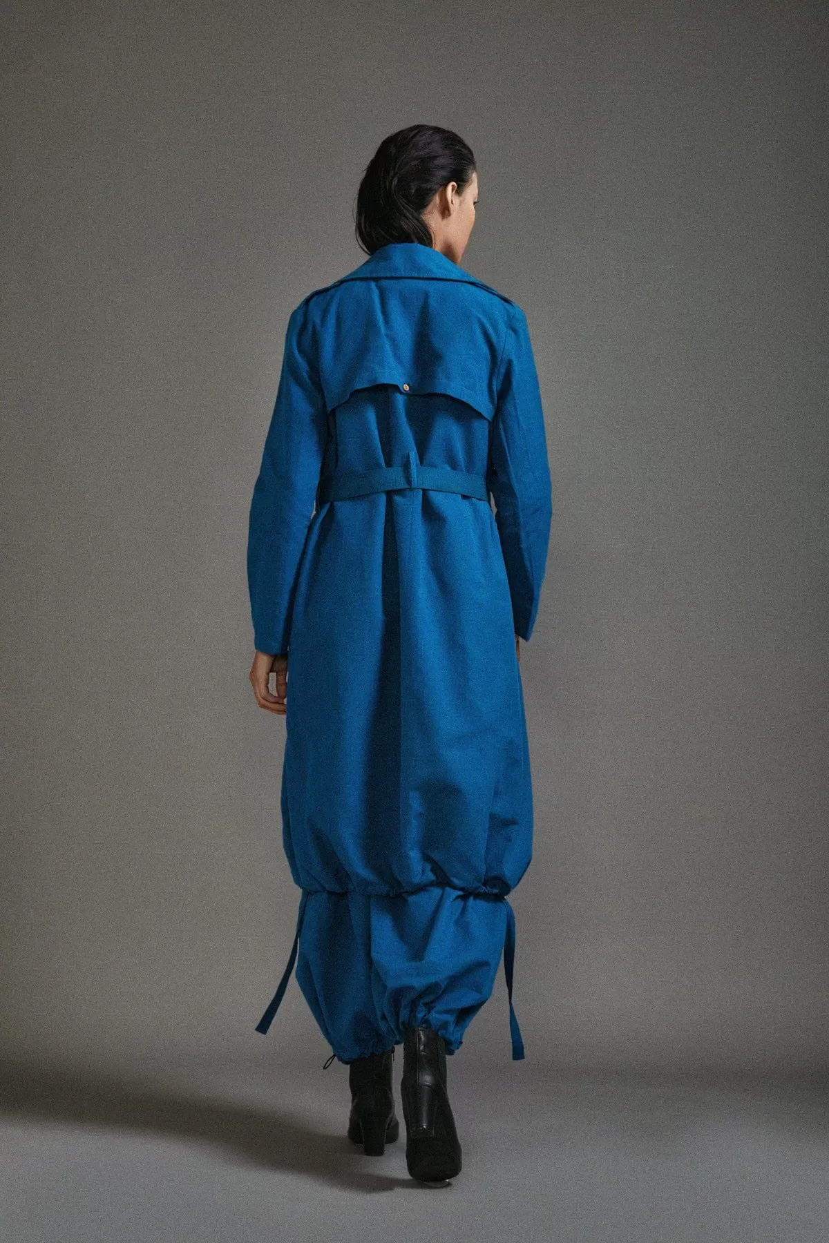 Blue Safari Trench Jacket