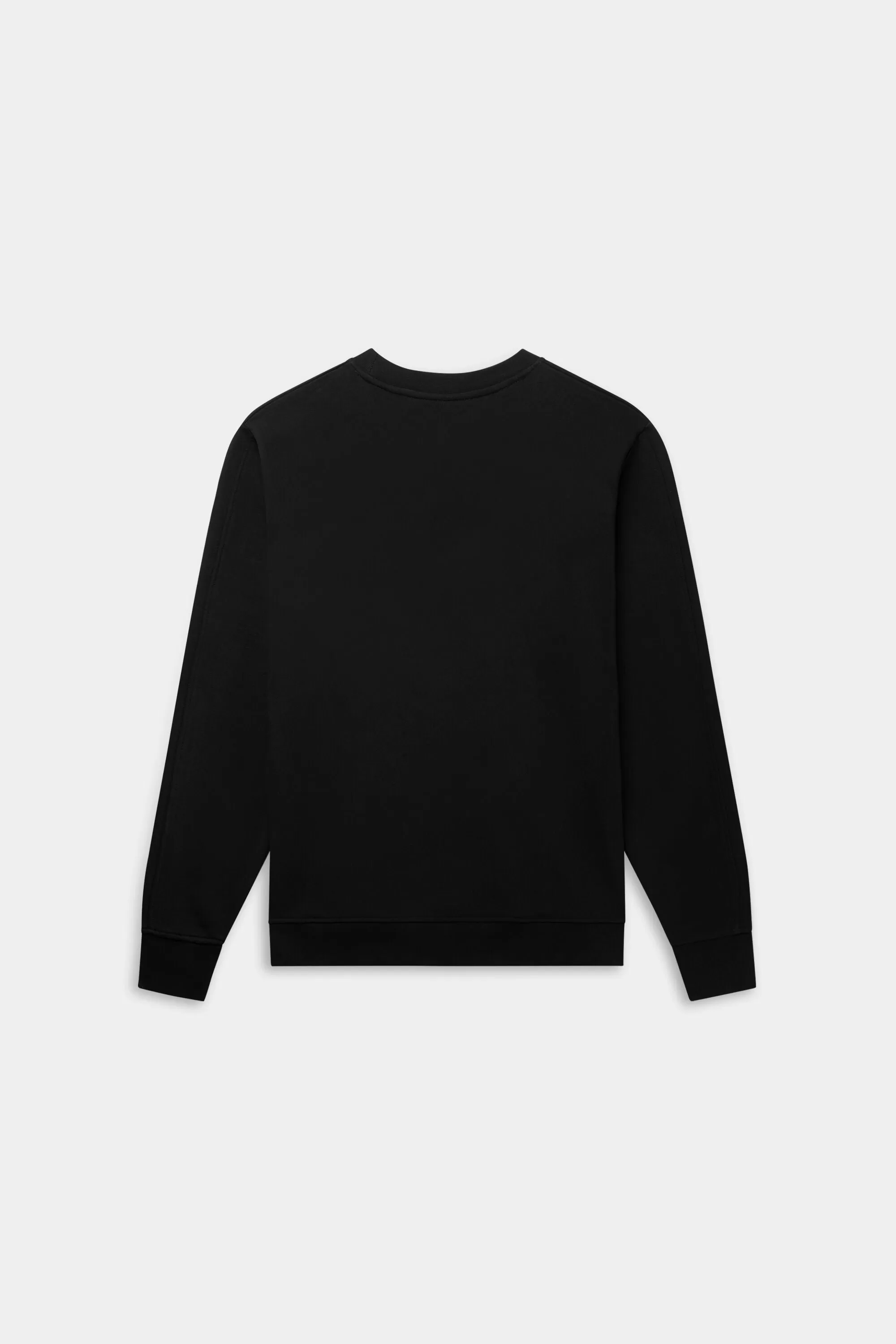 Brand Regular Fit Crewneck Jet Black