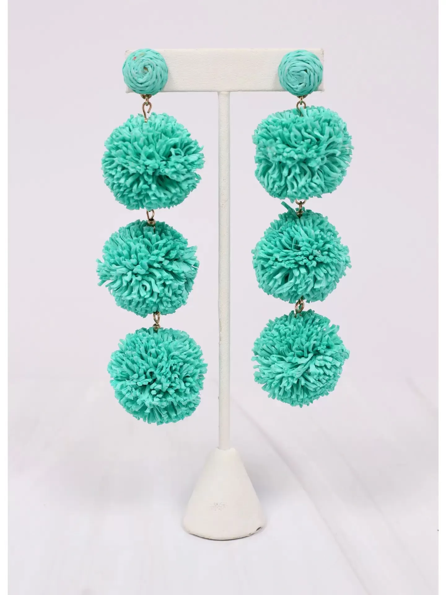 Buford Pom Pom Drop Earring - (three colors)