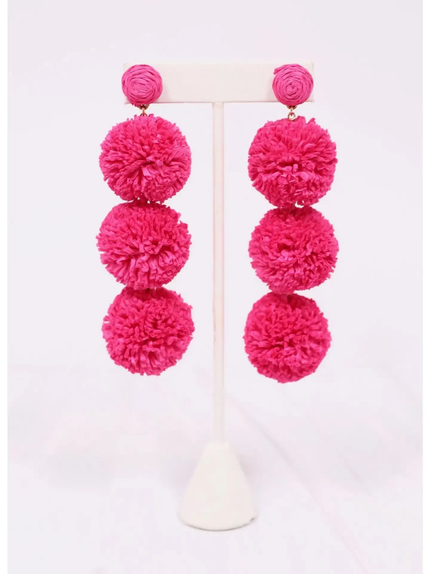 Buford Pom Pom Drop Earring - (three colors)