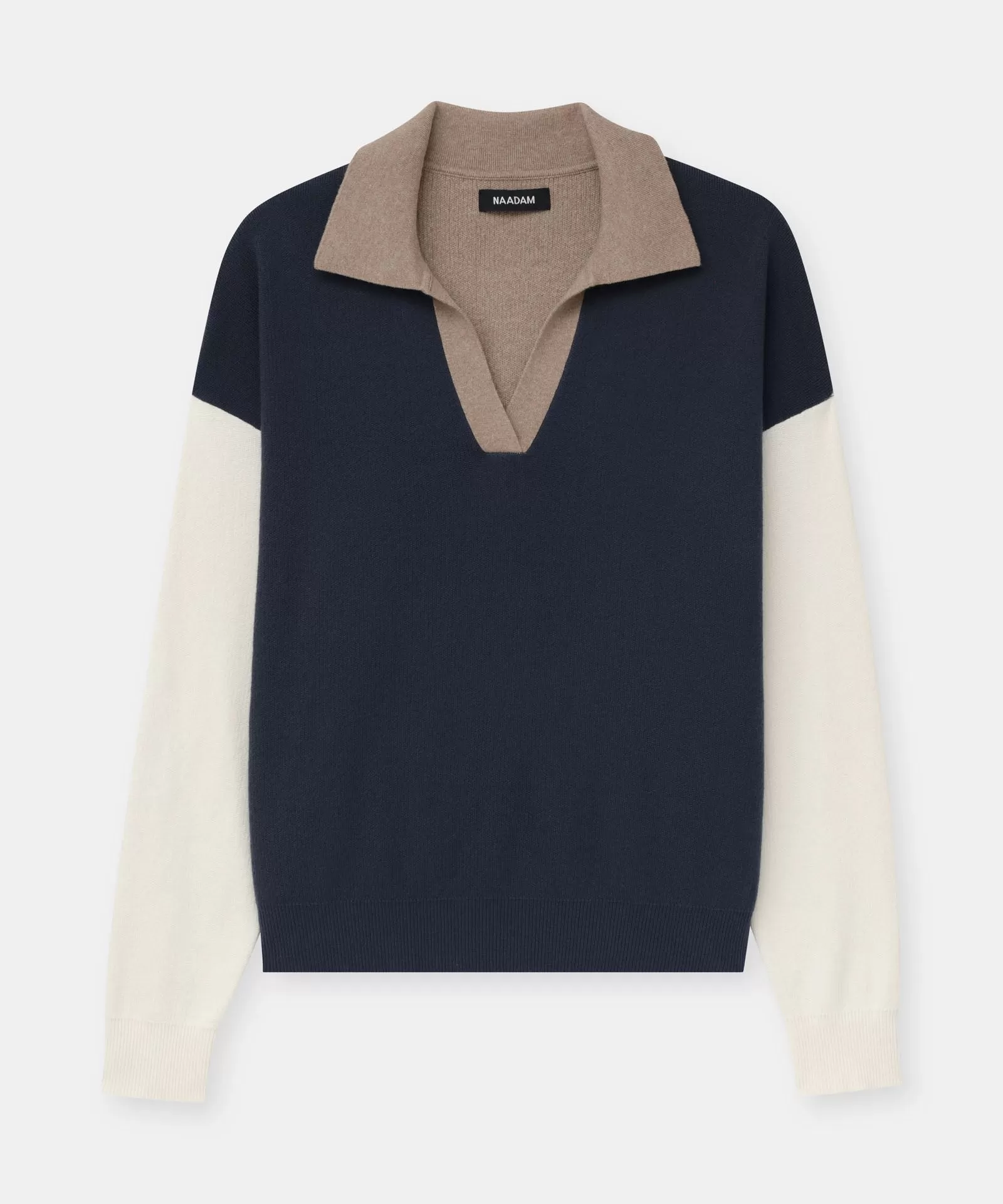 Café Cotton Cashmere Colorblock Polo