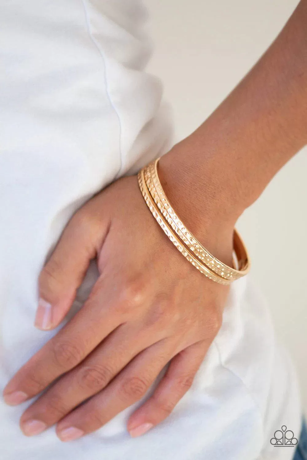 Casually Couture Gold Bangle Bracelet - Paparazzi Accessories