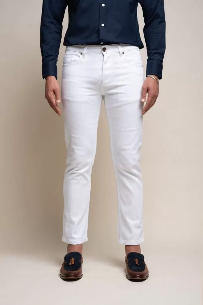 Cavani Milano White Denim Jeans