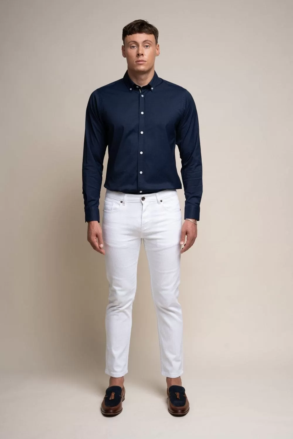 Cavani Milano White Denim Jeans