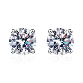 Classic Four Claw Moissanite Stud Earrings