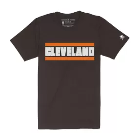 Cleveland Football Stripe - Unisex Crew T-Shirt