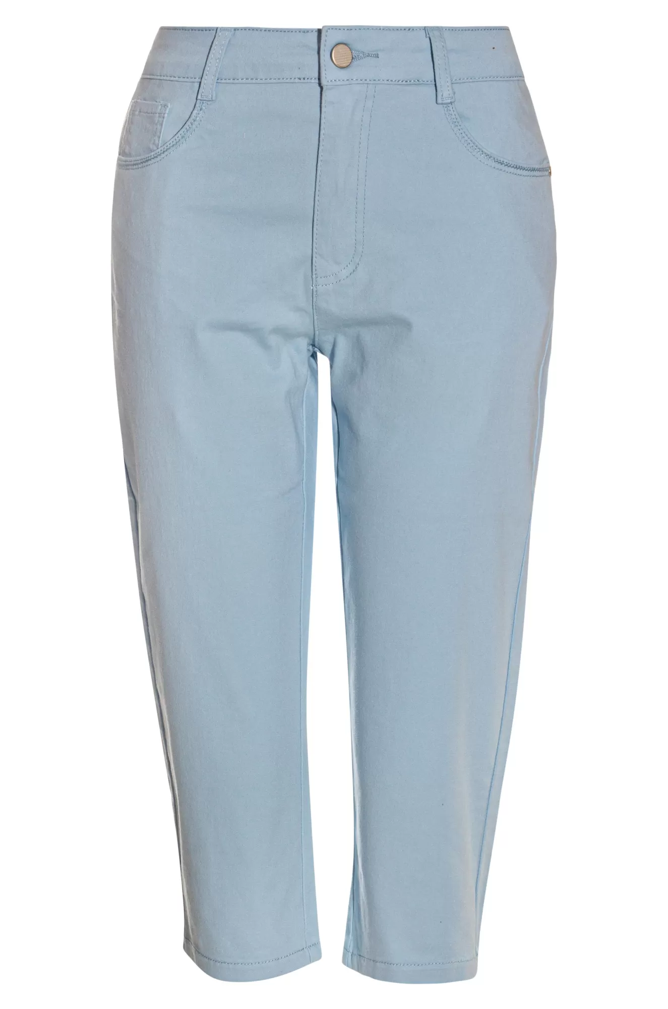 Coloured Cotton Below Knee Jeans | ICE BLUE | 6924AR