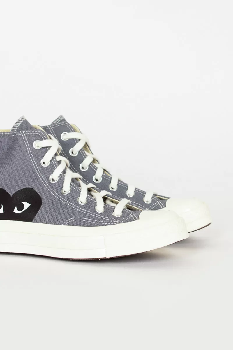 Comme Des Garçons PLAY X Chuck Taylors 1970'S Hi Grey