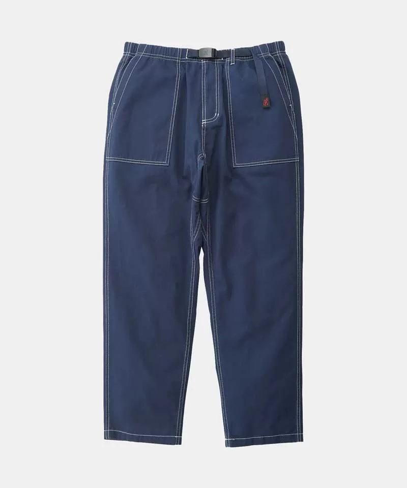 Contrast Stitch Loose Tapered Ridge Pant