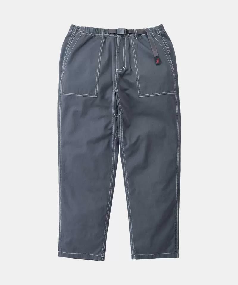 Contrast Stitch Loose Tapered Ridge Pant