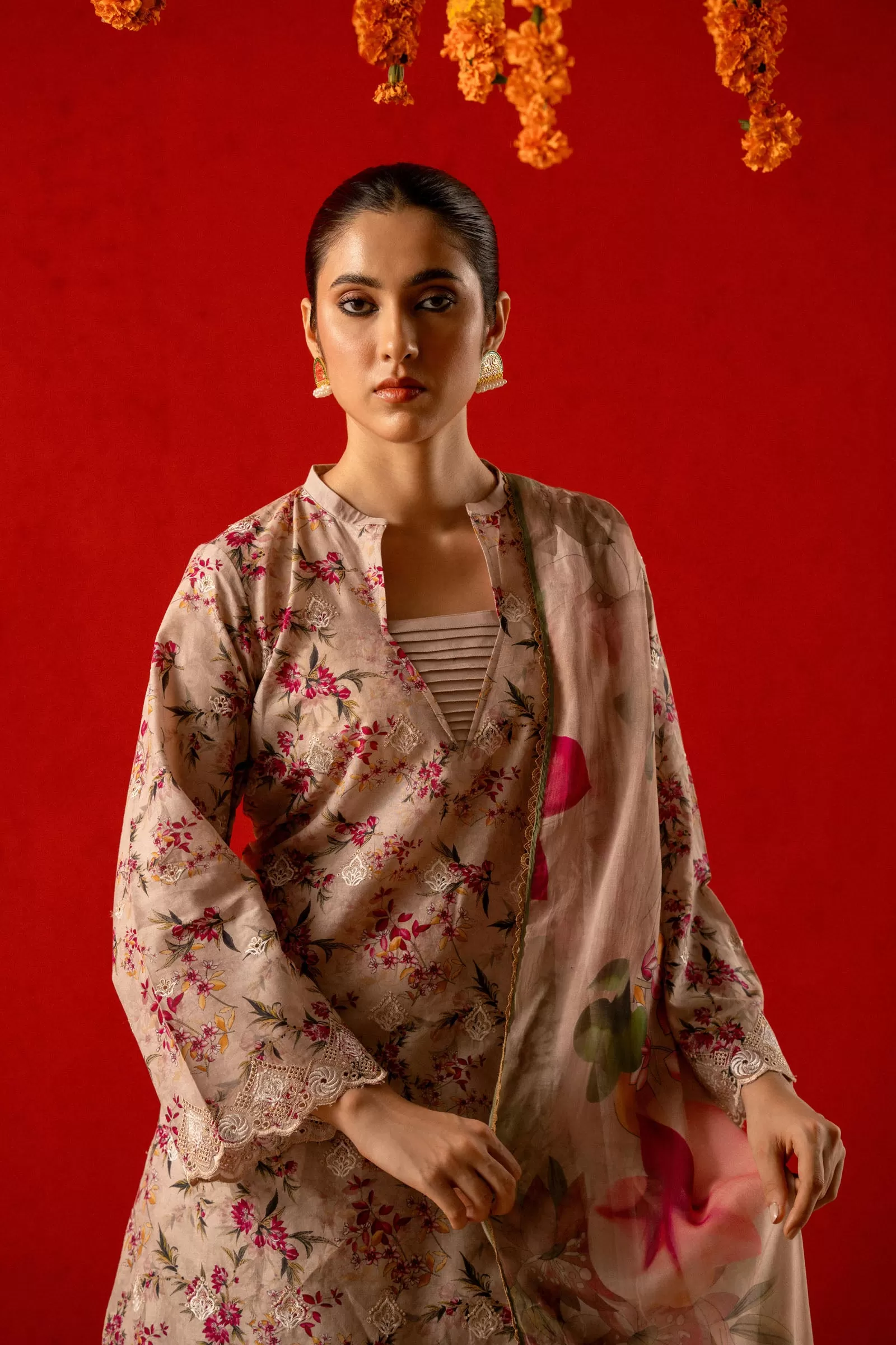 Cotton Lawn Digital Print Chikankari