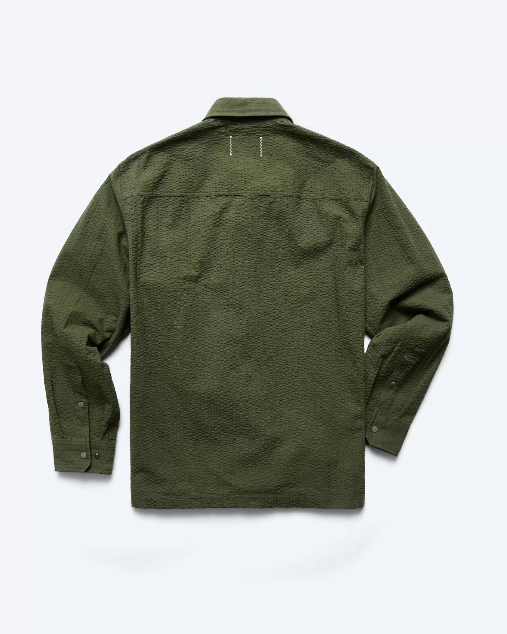 Cotton Seersucker Campus Overshirt