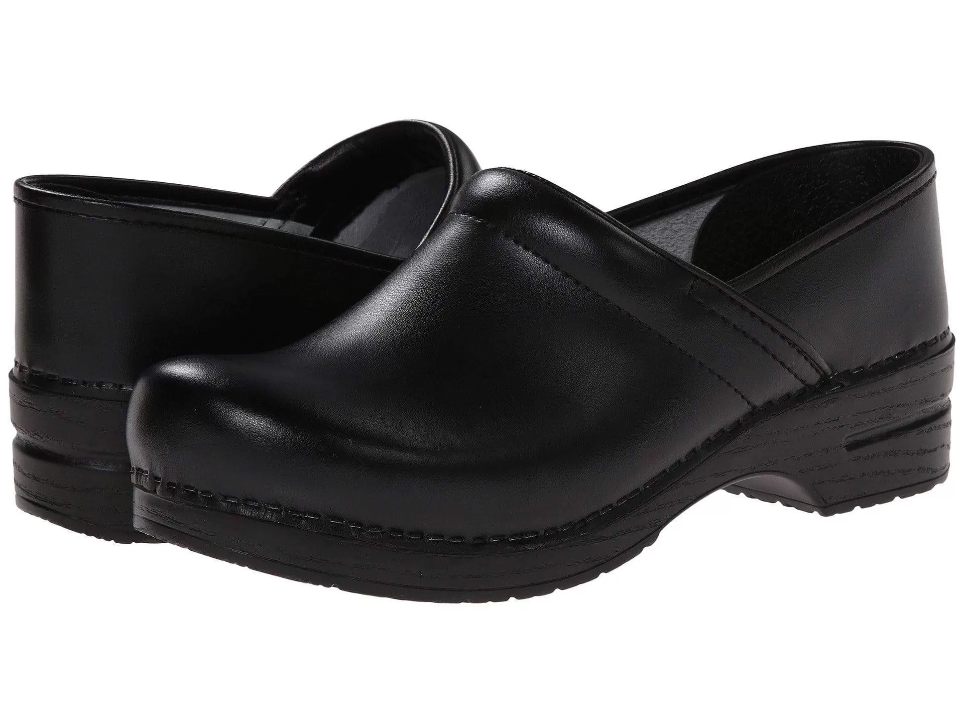 DANSKO Men's Professional Black Box Leather Clogs