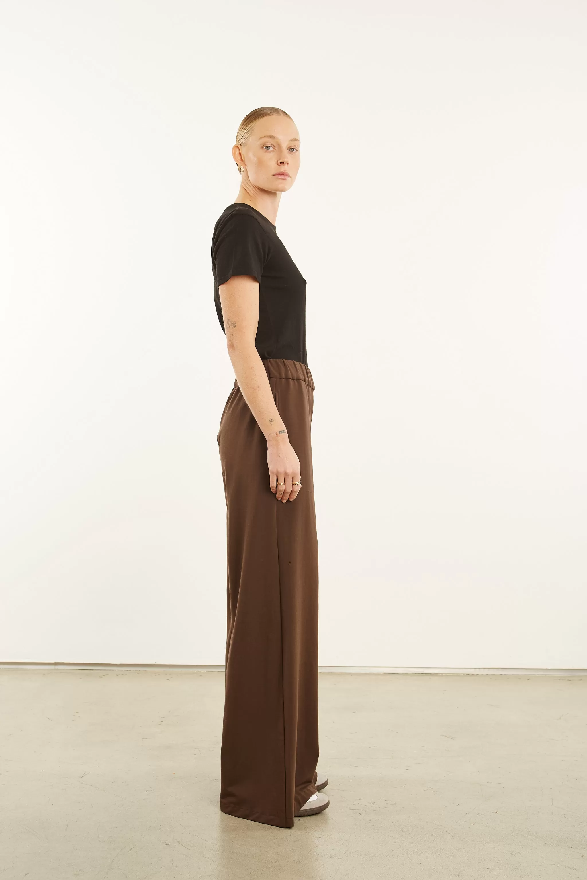 Dark Chocolate City Wide Leg Trousers