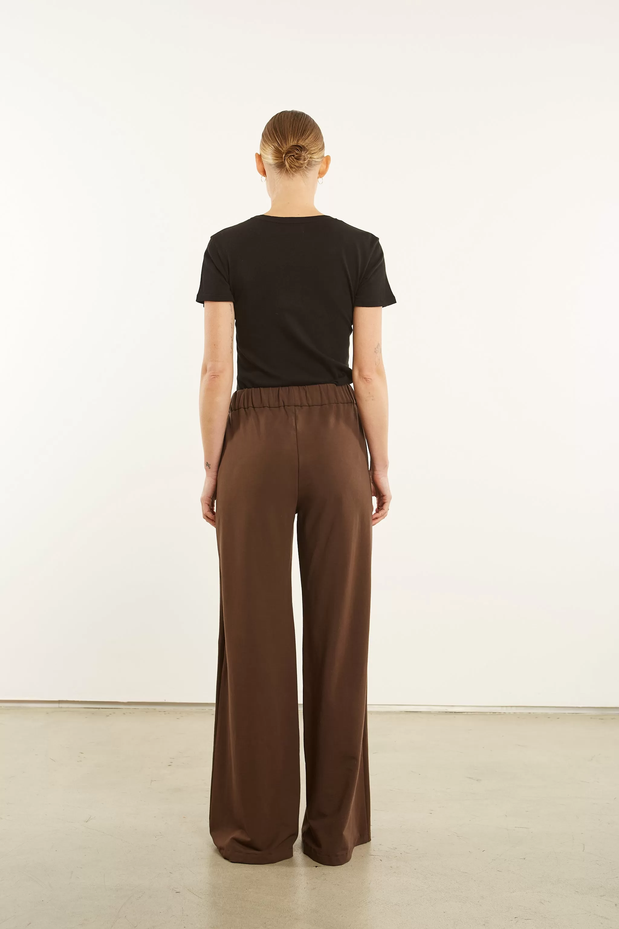 Dark Chocolate City Wide Leg Trousers