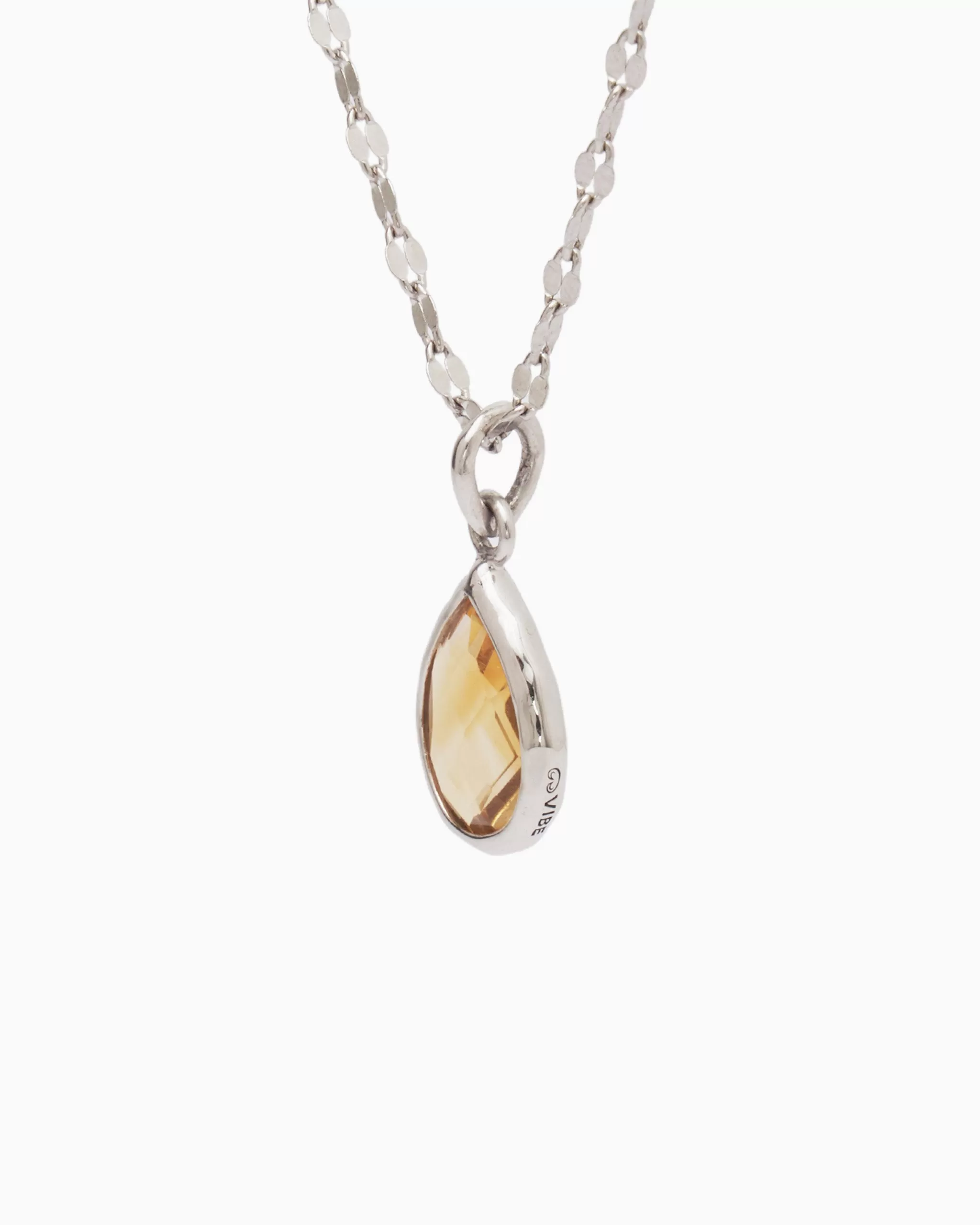 Dewdrop Stone Pendant - Citrine