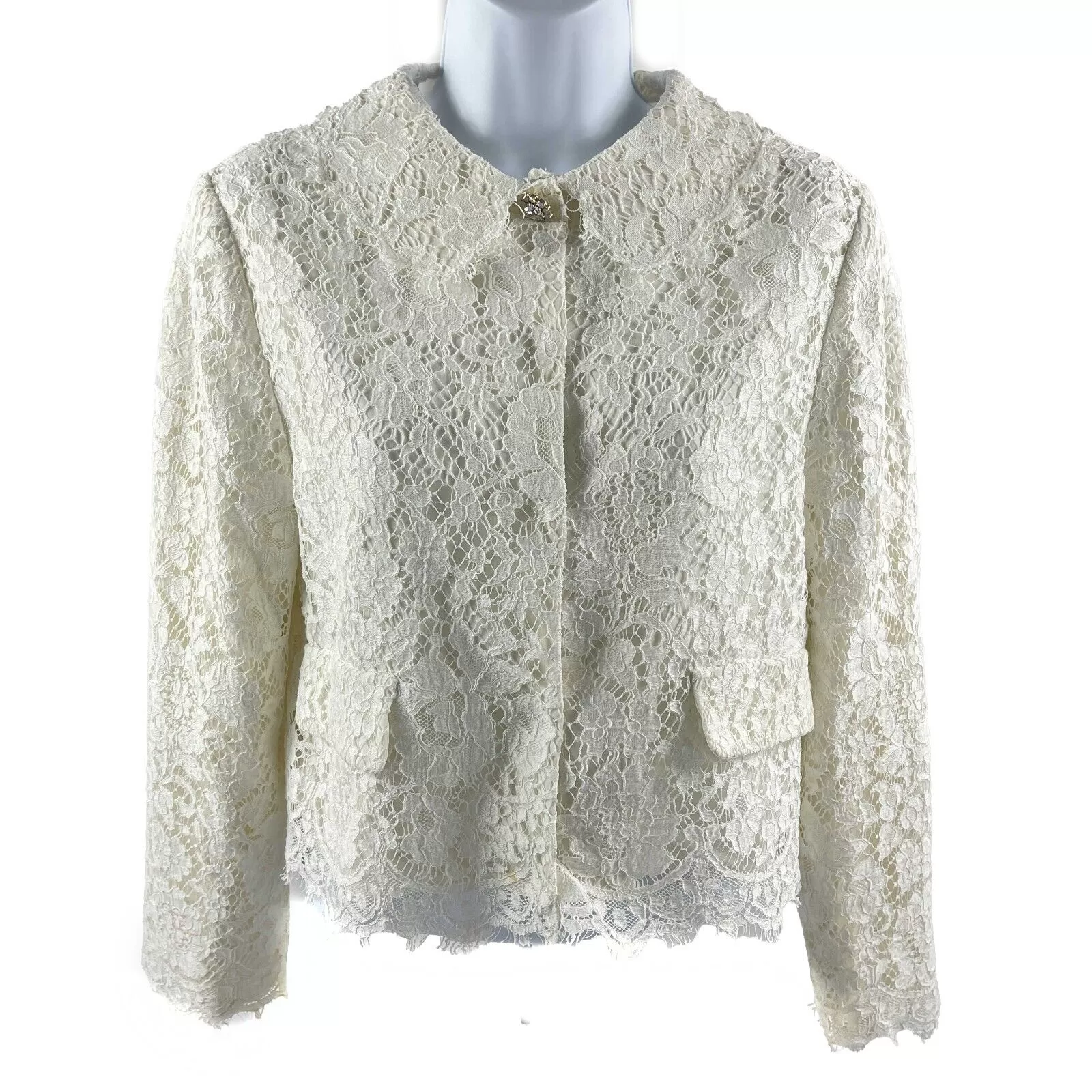 Dolce & Gabbana - Lace White Blazer - Size KIDS 11/12 - Adult XS