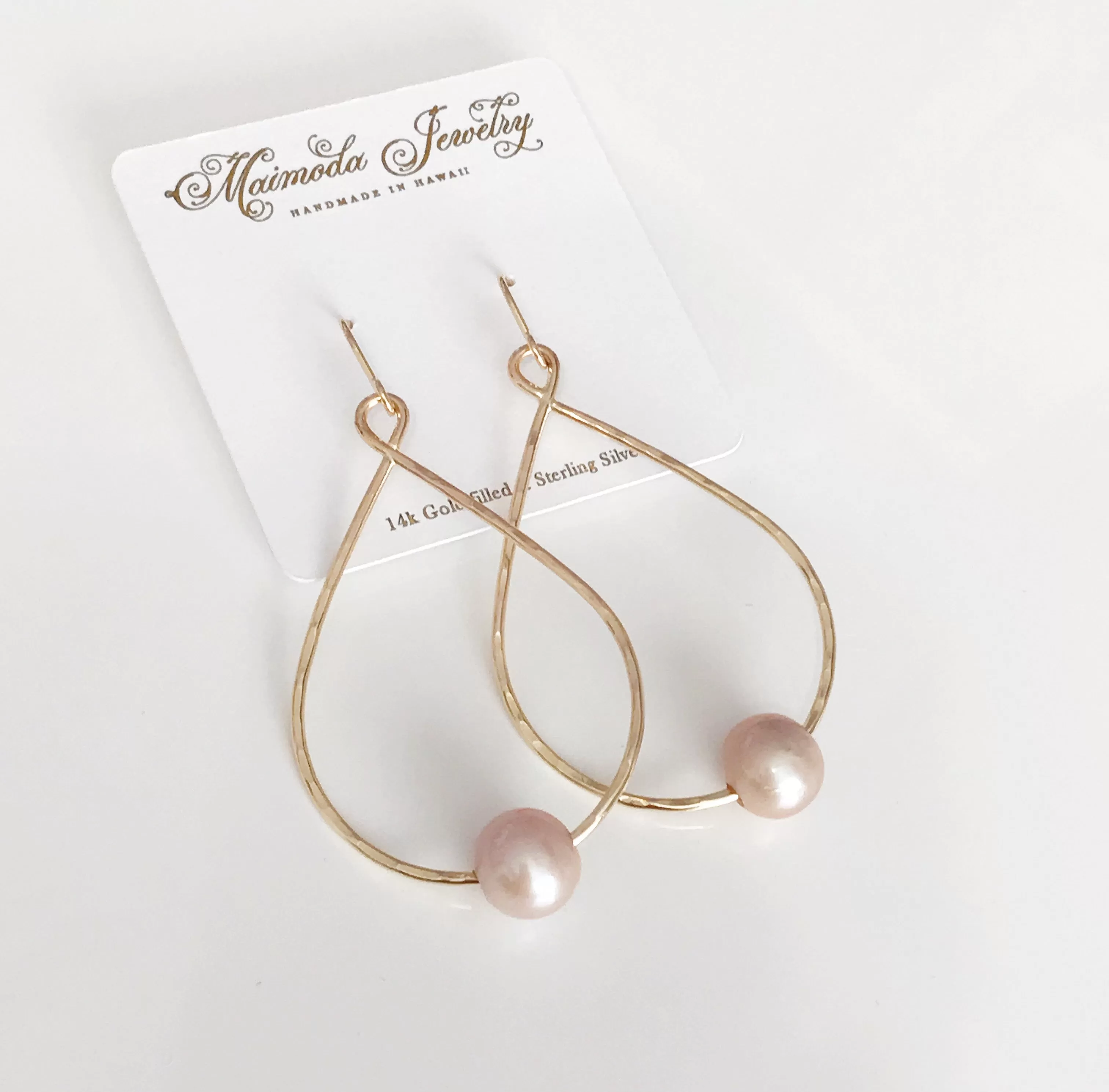 Earrings Molly - pink Edison pearls (E352)