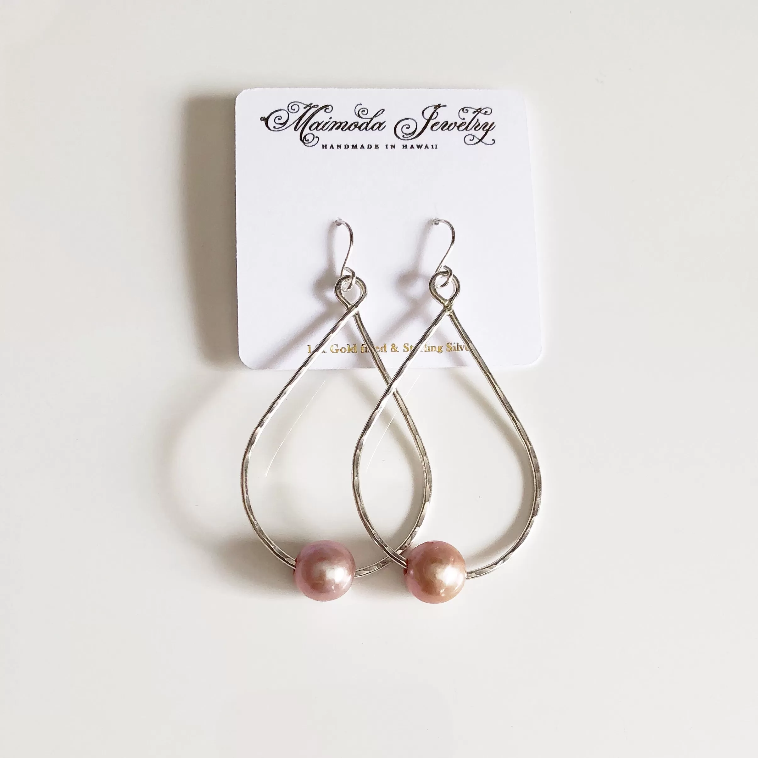 Earrings Molly - pink Edison pearls (E352)