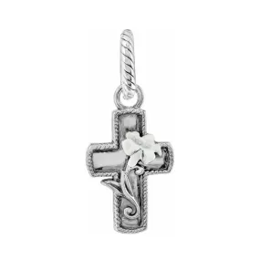 Easter Lily Cross Charm