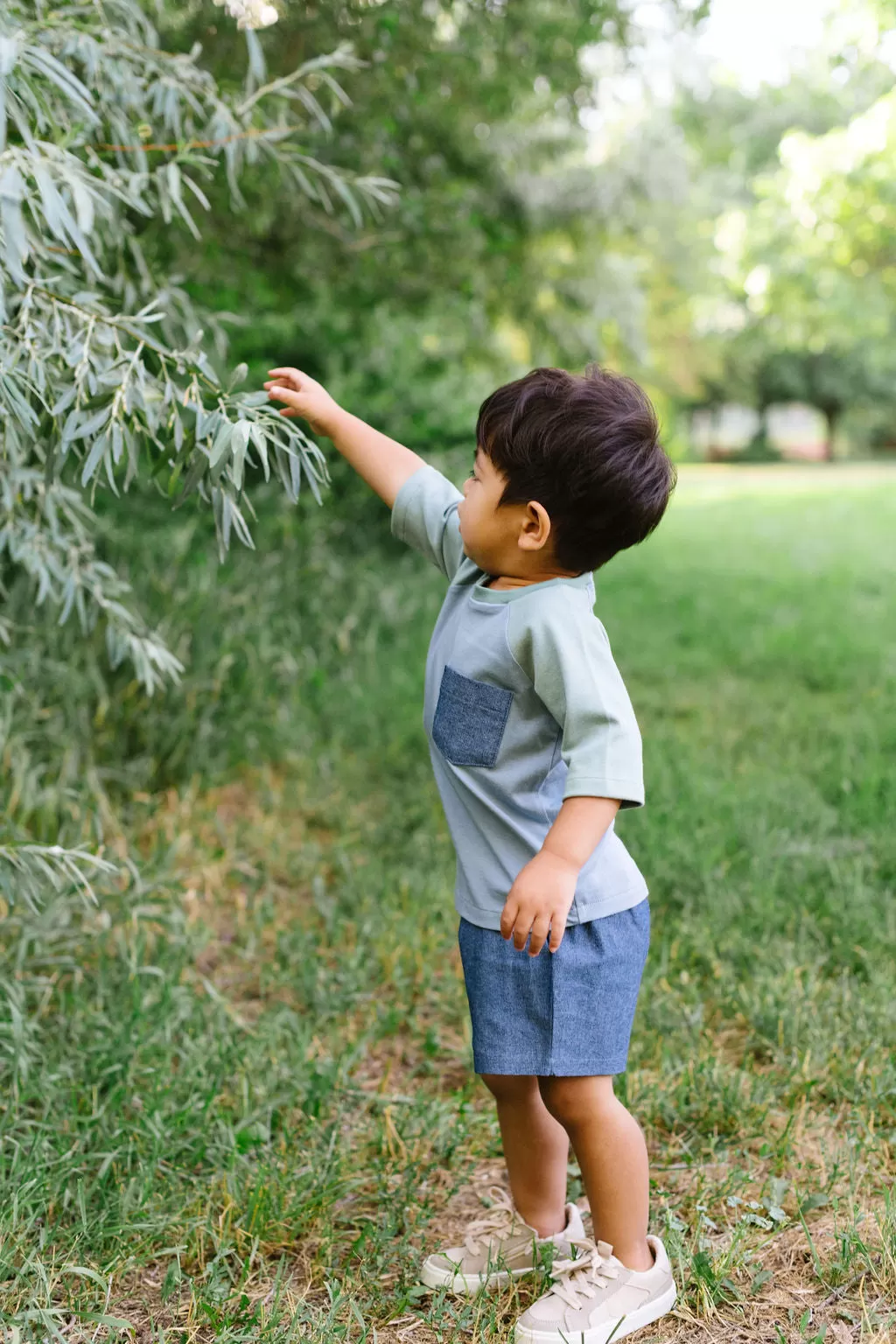 Easy Short in Dark Chambray